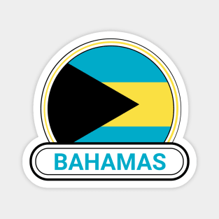 Bahamas Country Badge - Bahamas Flag Magnet