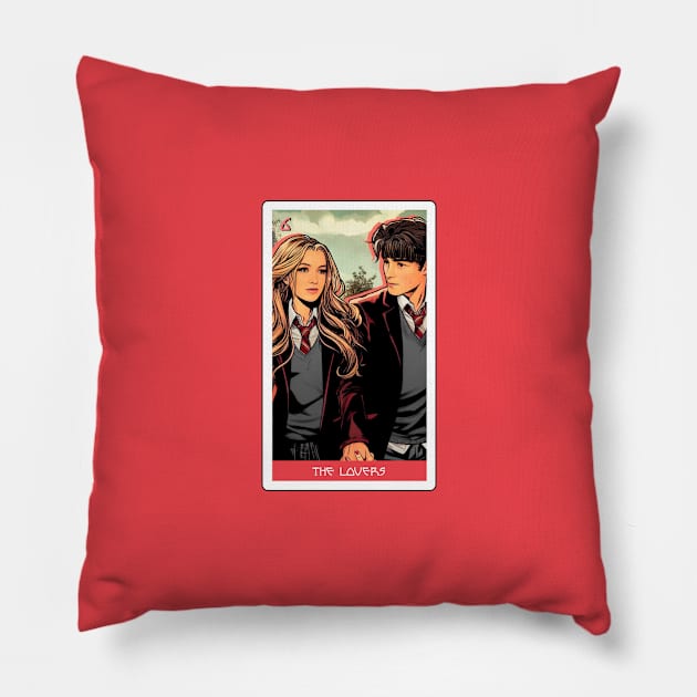 the lovers - house of anubis tarot card Pillow by sadieillust