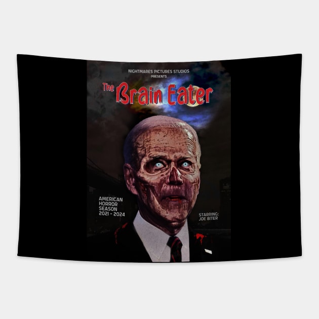 Joe Biden Zombie Horror Movie Tapestry by expressimpress