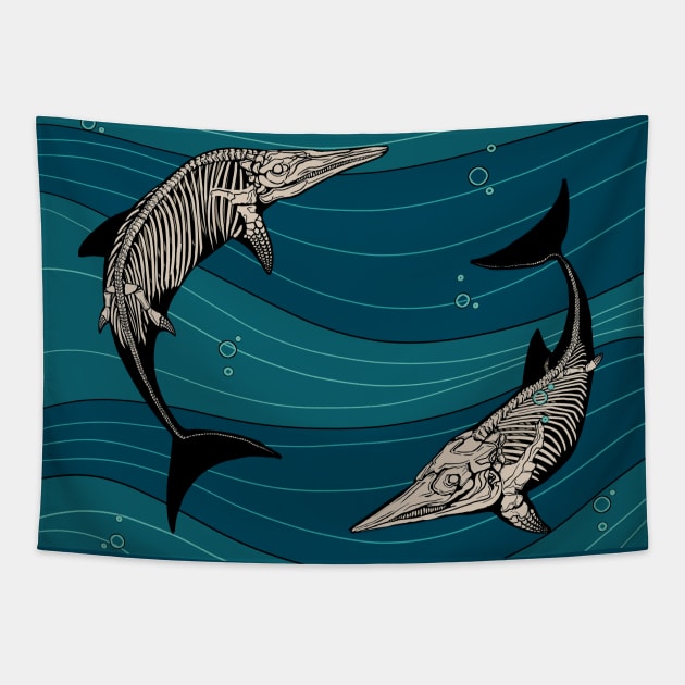 Ichthyosaur Tapestry by RudeRubicante