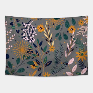 Forest Floral Print Tapestry