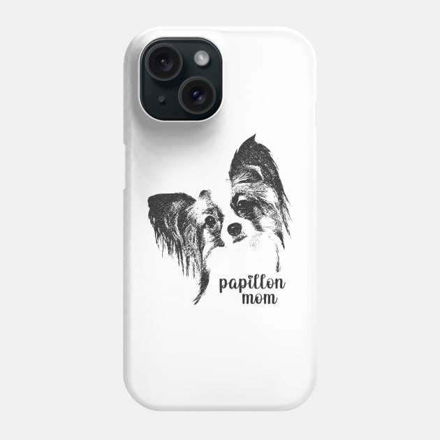 Papillon Mom Design Phone Case by Fusti