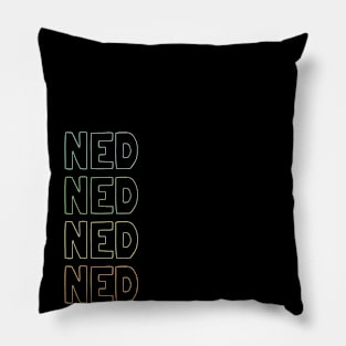 Ned Name Pattern Pillow