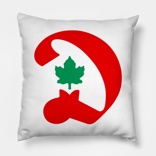 Dominion Grocery Store Logo Pillow by Studio Marimo