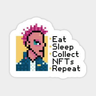 Eat Sleep Collevt NFT Repeat Crypto Punks gift Magnet