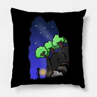 Journey inside a cave Pillow