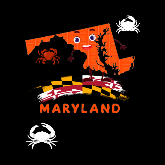 MARYLAND STATE AND FLAG DESIGN by The C.O.B. Store