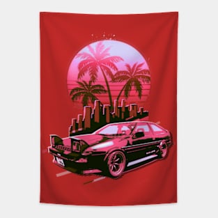 AE Pink Rerto Sunset Tapestry