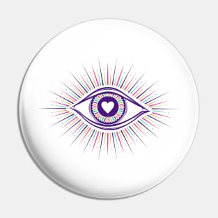 All seeing eye symbol Pin