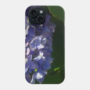 Beautiful photograph of violet hydrangea flowers Phone Case