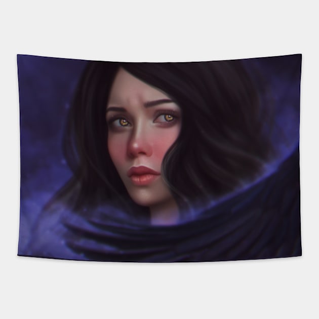 Raven Queen Tapestry by Purplehate