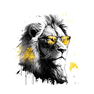 Lion yellow sunglass T-Shirt