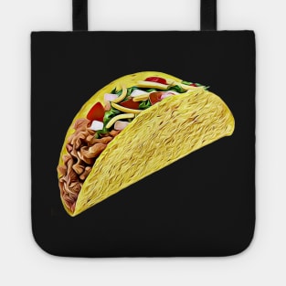 Taco Tuesday Toon Style Tiled Taco Emoji Pattern Tote