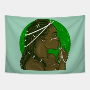 Silent Goddess of Green Tapestry