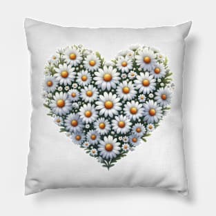 Heart Shaped Flowers Pillow