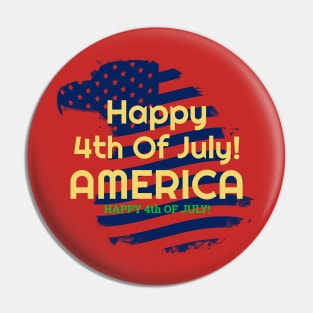 happy 4th of July America Pin