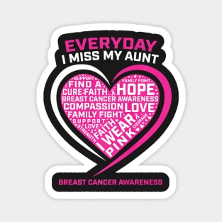 In Remembrance Memory Of My Aunt Breast Cancer Awareness Magnet