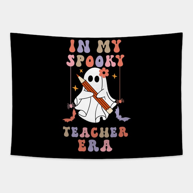 Cool Teacher Halloween Quote In My Spooky Teacher Era Season Tapestry by kevenwal