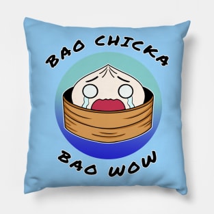 Bao chicka bao wow! (Sad bao) -food pun/ dad joke design Pillow