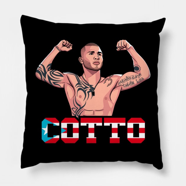 Miguel Cotto Pillow by liomal