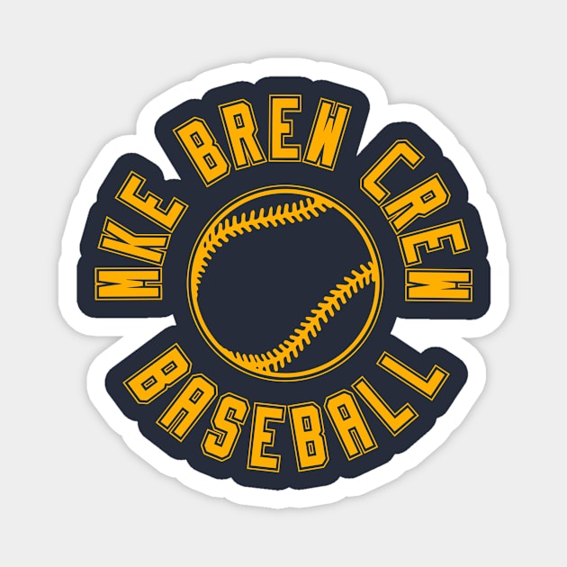 MKE BREW CREW Baseball Magnet by Throwzack