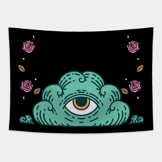 all seeing eye Tapestry by vaporgraphic