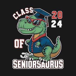 Funny Seniorsaurus Gifts for Class of 2024 Seniors T-Shirt