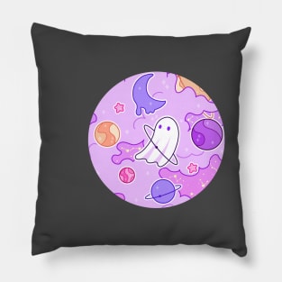 A ghost that lives among many planets Pillow