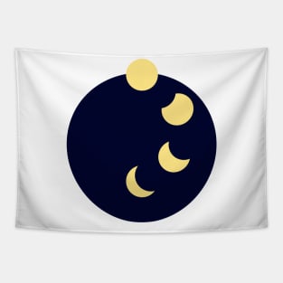 Moonset and Moon Phases Tapestry