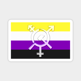 Enby Communist Pride Magnet