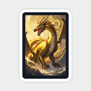 Cool golden dragon Magnet