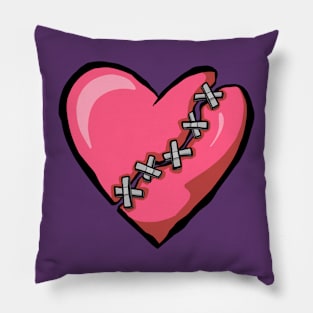 Love My Pink Dead Zombie Heart Pillow