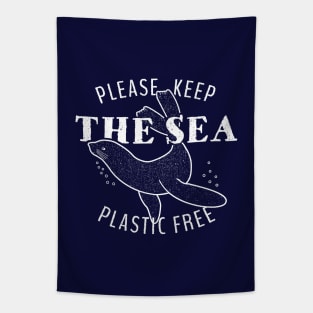 Please Keep the Sea Plastic Free - Seal Tapestry