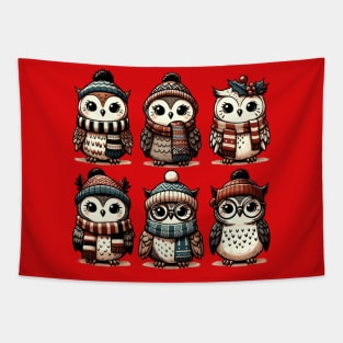 Hoot Hoot: Winter Owls Tapestry