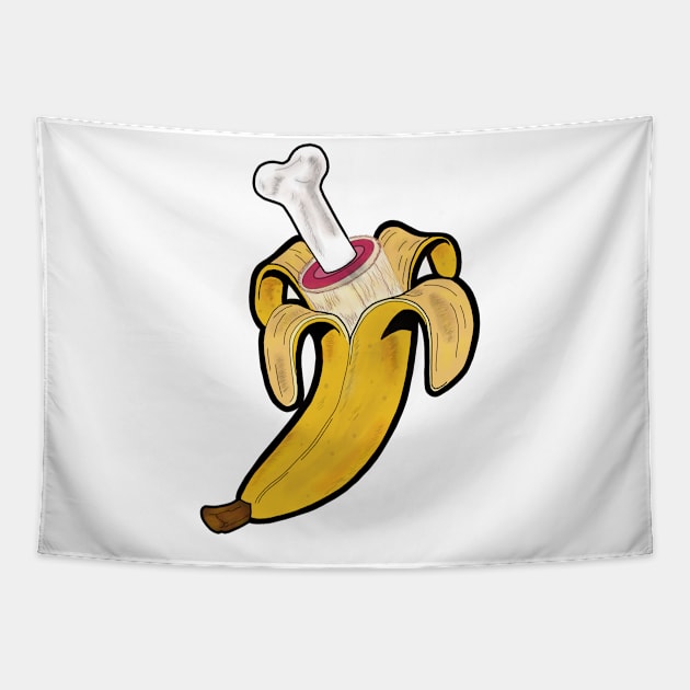 Die zwei Gesichter der Banane Tapestry by CottonKiosk41