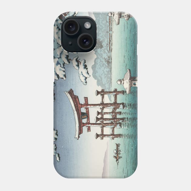 Snow in Miyajima by Tsuchiya Koitsu Phone Case by Takeda_Art