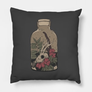 Skull in a jar Pillow