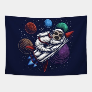 Sloth-stronaut | Funny Sloth Astronaut with Rocket and Planets Tapestry