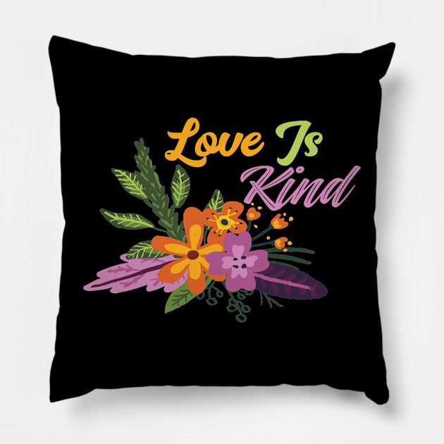 Love Is Kind Christian Faith Bible Verse Pillow by GraceFieldPrints