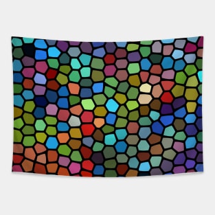 Colorful Stain Glass Design Tapestry