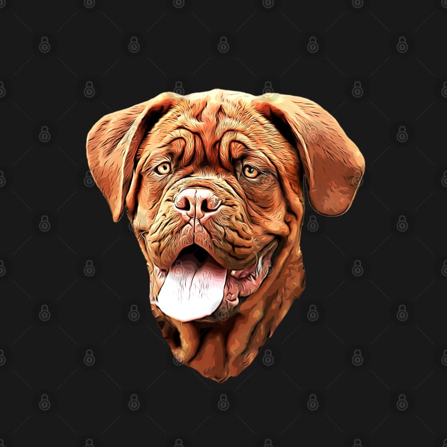 Dogue de bordeaux French Mastiff Dog Art by ElegantCat