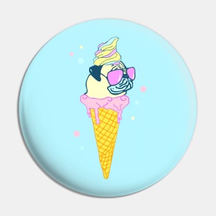ice cream pug Pin