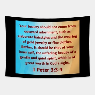 Bible Verse 1 Peter 3:3-4 Tapestry