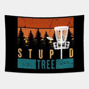 Vintage Stupid Tree Disc Golf Tapestry