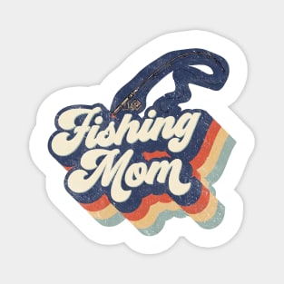 Retro Fishing Mom Mother's Day Magnet