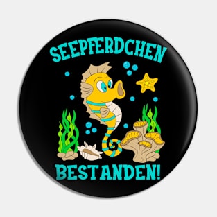 Seepferdchen Bestanden Schwimmprüfung Kinder Pin