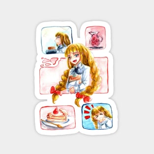 Little Blonde Girl Comic Magnet