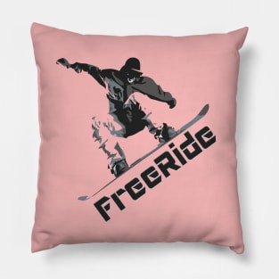 FreeRide, snowboarding, powder boarding, ski holiday Pillow