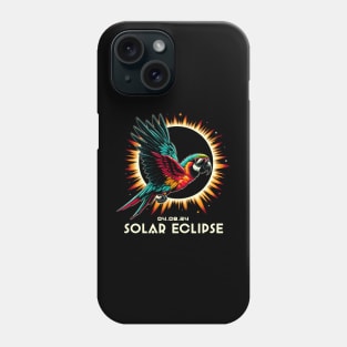 Parrot Solar Eclipse Spectacle: Fashionable Tee with Tropical Birds Phone Case