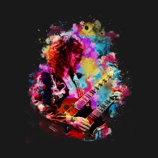 Jimmy Page - Watercolor Illustration T-Shirt